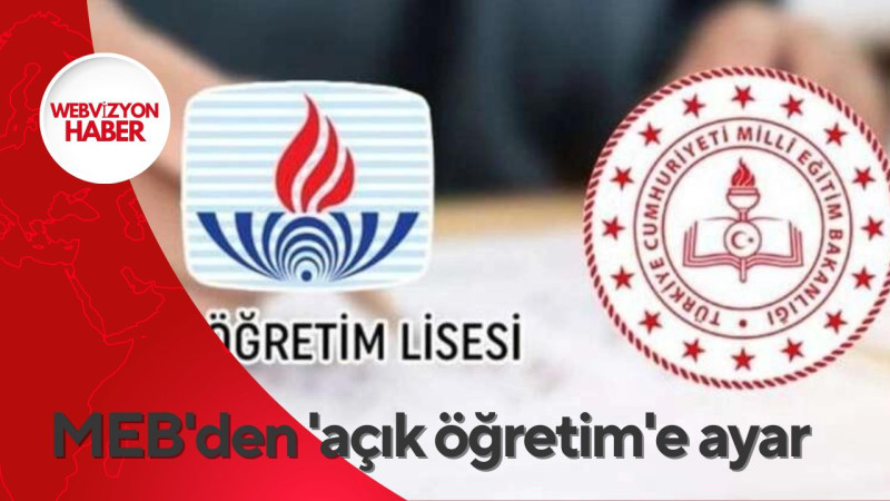 MEB'den 'açık öğretim'e ayar