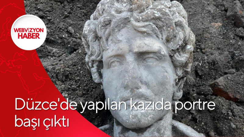 Düzce'de yapılan kazıda portre başı çıktı