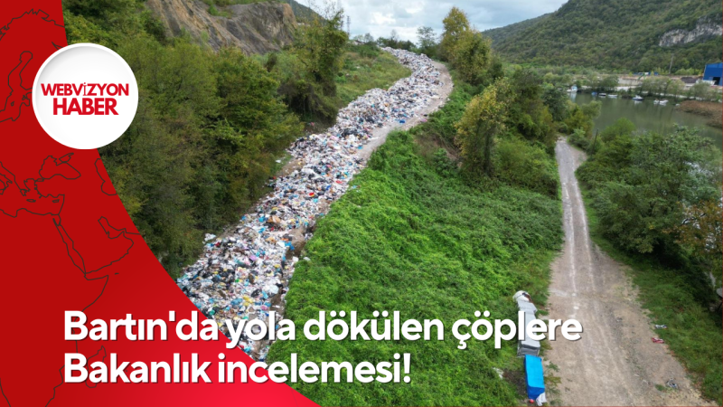 Bartın'da yola dökülen çöplere Bakanlık incelemesi!