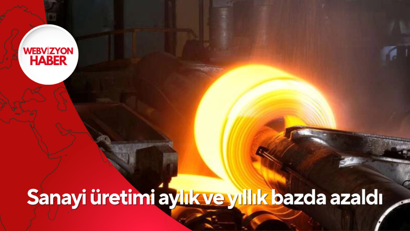 Sanayi üretimi aylık ve yıllık bazda azaldı