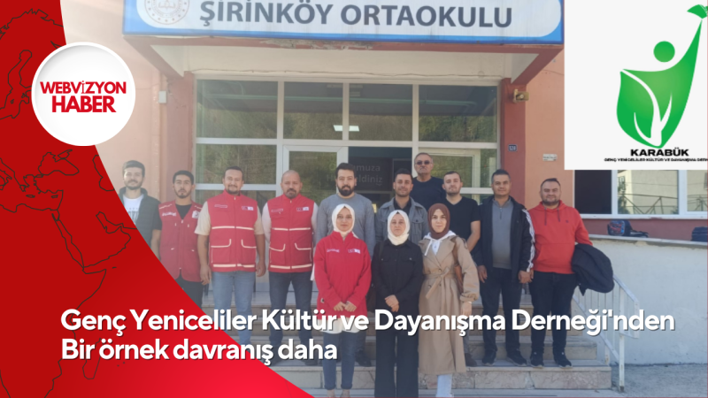 Genç Yeniceliler Kültür ve Dayanışma Derneği'nden Bir örnek davranış daha