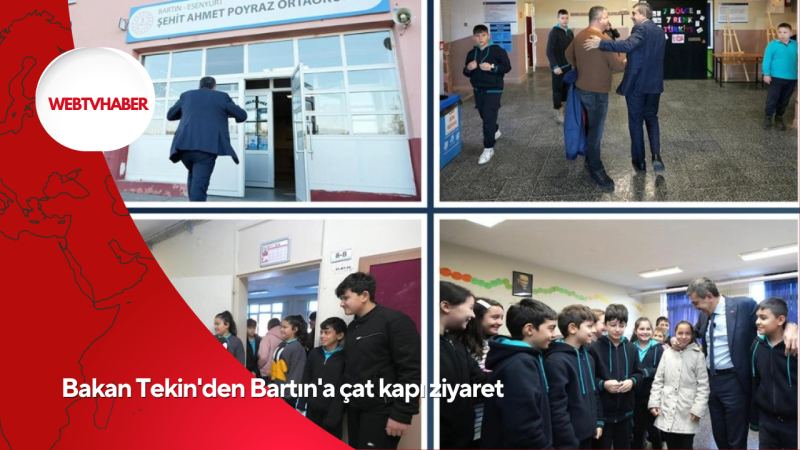 Bakan Tekin'den Bartın'a çat kapı ziyaret