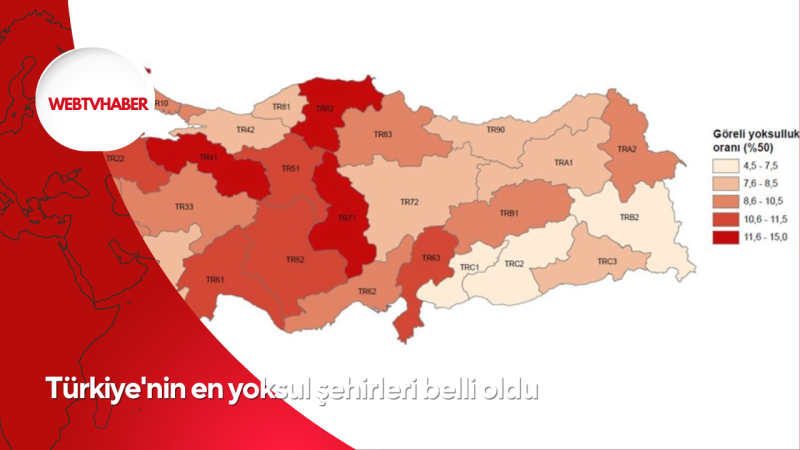 Türkiye'nin en yoksul şehirleri belli oldu