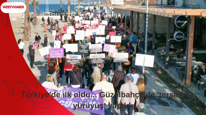 Türkiye'de ilk oldu... Güzelbahçe'de 'tersine yürüyüş' yapıldı